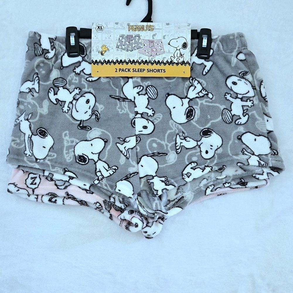 Peanuts🥜 Two✌️ Pack Fleece Sleep💤 Shorts🩳 - NWT - Picture 3 of 13